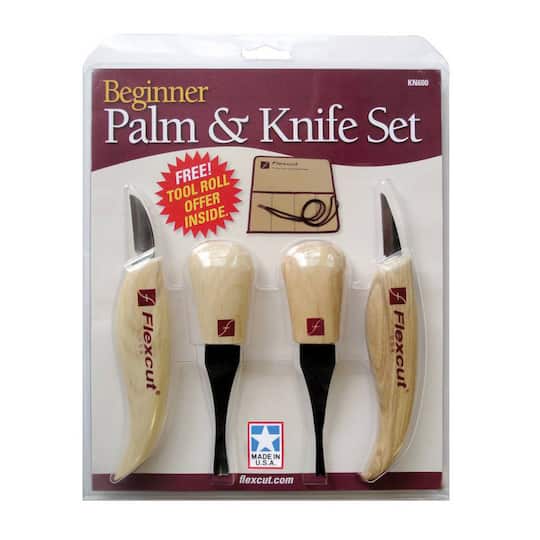 FlexCut&#xAE; Beginner Palm &#x26; Knife Set, 4ct.